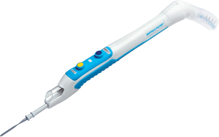 Plumepen Elite zeigt nach unten und zeigt seine Tasten auf dem Bleistift